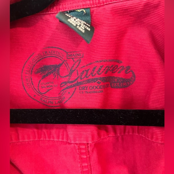 4/$20 Ralph Lauren Red Corduroy Shacket - Picture 3 of 7